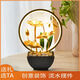 Feng shui rotating water ornaments to generate wealth and recycled water creative lotus pond moonlight living room office study opening gift lotus pond moonlight # 013 lamp circle style