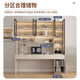 Lingjun's ingenious computer desk desktop home with bookshelf bedroom desk simple desk bookshelf combination student study table wooden door length 120*height 220cm