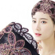 White hair, wide edge lace embroidered headband mesh headband scar cover hair card headband fashion headband 1 champagne