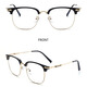 
Zhiya Yu Tong Jincheng same style pussy and handsome myopic glasses can be matched with half frame for men's Sven and Science and Technology men's ultra-light metal frame, bright black gold frame [mirror box cloth], no degree [anti-blue light], next day for Kyokura