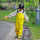 Zailu children's raincoat overalls rain pants one-piece Anji play clothes two-purpose waterproof full body boys and girls kindergarten suit 901 yellow overalls M