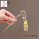 Miande palace style palace lantern hairpin for women, national trend metal phoenix hairpin, national style walking luminous lantern hairpin, Hanfu headdress, crested palace lantern tassel hairpin