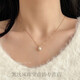 Old Phoenix Gold Store Freshwater Imitation Pearl Necklace Women's Single Bead Pendant Necklace Light Luxury 2023 New Single Bead Pendant Necklace