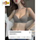 MIDNITE STAR Big Breast Revealing Small Underwear Women's Thin Summer Gathering Secondary Breasts Anti-Sagging Large Size Fat mm2026 New Seamless Bra Gray-Single Underwear 34/75B (Top Support to Prevent Sagging)