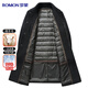 Luo Meng 90% duck down woolen coat men's mid-length autumn and winter thickened down-lined woolen coat men's work wear