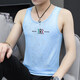 Ao Hu summer ice silk new men's sleeveless bottoming vest vest slim fit sports upper body with base and quick drying and breathable [single-piece] dark gray 4XL [160-175Jin [Jin equals 0.5 kg]]