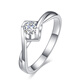 AVHE platinum diamond ring PT950 Angel's Kiss twisted arm ring cultivated diamond wedding gift to send Chinese Valentine's Day platinum D color 30 points cultivated diamond - Platinum Angel's Kiss No. 9-20 circle can be remarked