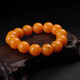 Fat Donglai's same style beeswax bracelet for men, natural men's and women's, Russian material, Baltic chicken oil yellow bracelet, new style 16mm chicken oil yellow old honey bracelet (one item, one certificate)