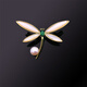 SNQP official quality Swarovski craft 2025 new dragonfly brooch for women high-end light dragonfly gold style