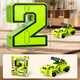 Herzbildung Digitales Deformation Spielzeug Kinder Roboter King Kong Briefe Integrated Mecha Build Block Assembly 10 Jungen Geschenk 3 Jahre alt 6 größere Upgrade Modell [2] Shell Car