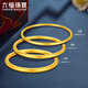 Liufu Jewelry Fuman Family Heirloom Gold Ancient Method Gold Bracelet Simple Plain Band Bracelet Single Price F41G0014DS 56mm-8.62g (including labor cost 707 yuan) Model B