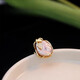 DL 1998 large pearl ring natural shaped baroque purple female niche design fashionable personality unique pearl ring opening adjustable