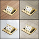 Philips switch socket panel five-hole floor socket hidden pop-up waterproof floor plug copper alloy five-hole floor plug copper alloy five-hole floor plug pop-up type