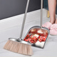 Mandelai Broom and Dustpan Set Sweeping Broom and Dustpan Two-piece Set High-end Stainless Steel Strong and Durable Dust Sweeping Artifact