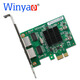 Winyao E576T2 PCI-E X1 настольная двухпортовая гигабитная сетевая карта 82576 1000M