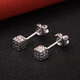 Yuan Shengfu's new PT950 premium cube platinum earrings, fashionable and versatile ear-nurturing platinum earrings, 2.17g