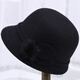 Yaoxin autumn and winter middle-aged and elderly hats women's woolen hats for the elderly and mothers winter warm hats for grandmothers and old ladies hats black one-size-fits-all