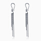 Pt.Charm platinum earrings for women pt950 platinum earrings urban fashion light luxury long tassel earrings in stock national inspection certificate 3.4-3.5 grams a pair