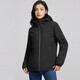 Yalu plus velvet jacket for women, Korean version, small short windproof and thermal windbreaker ins casual single-layer mountaineering jacket 9930S Obsidian black-women [solid color] XL