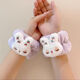 Meng Junchen super cute rabbit face wash headband girl winter wristband anti-moisture artifact headband plush headband cute headwear rabbit wristband (pink pair)
