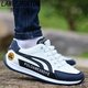 Lawesrenton Brand Men's Sports Chaussures 2025 Nouvelle toile Souffle et anti-odor Casual Chaussures Poly-Foot Soft Sole Driving Shoes AW9902 Modèle de tissu blanc 38 Code standard
