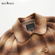Réponse au Mystery 2022 Winter Style rétro Retro Fashionable littéraire à carreau de laine de laine de longueur pour les femmes 229md6197 Dark Coffee XS