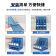 Cesta de archivos engrosados ​​de deli Cesta de cuatro columnas suministros de oficina Rack Archivo Archivo Caja de almacenamiento Bandeja de almacenamiento Bookshelf Estudiante de escritorio simple Stand Blue [básico de cuatro columnas] 9848