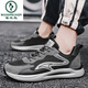 Woodpecker 2025 Autumn Extra-Large Tamaño informal Sports Sports 45 zapatos transpirables 46 zapatos de papá 47 Zapatos de hombres gordos de talla grande 48 H9902 Negro y verde 47