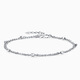Pt.Charm platinum bracelet adjustable women's round bead bracelet birthday gift pt950 platinum double-layer hand ornaments Chinese Valentine's Day gift in stock 3.3-3.4 grams, about 16 cm long