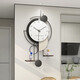 Yunya Creative Clock Background Wall TV Wall Clock Living Room 2023 New Internet Celebrity Clock No Punch-Free Restaurant Simple Decoration Creative Wall Clock 80cm*40cm Random Ornaments