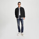 
Lee Comfortable Lapel Imitation Wool Grey Men's Long Sleeve Jacket