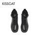 Kisscat Kissing Year of the Cats confortable Commutant entièrement apparié à la mode rond des bottes Martin Ka54797-50 Black 35