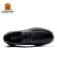 LAORENTOU leather shoes men's business casual low-top toe layer cowhide lace-up thick-soled breathable dad shoes 260279 black 41