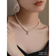 Single pearl pendant without chain buckle, can be opened and dropped separately on silver necklace. 8mm 925 silver universal buckle shell pearl pendant, white