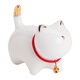SUSHI CERAMICS mutton fat jade porcelain tea set accessories tea pet gold painted kitten J0876