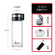 Copa de vidrio de una sola capa Heenoor Gran capacidad Anillo de elevación portátil Copa de agua de agua Sports Copa de té para hombres [XN-9076] Gran capacidad-695 ml de gran capacidad