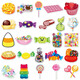 50 pegatinas de cuentas de mano de estado de ánimo de dulces Decoración Patrón pequeño para niñas Heart Water Cup Photo Álbum de fotos Guitar Auriculares Diario Tableta de la maleta Material de bricolaje Decoración creativa impermeable [50 imágenes no se repiten] Candy-693 5-8 cm