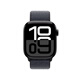 Apple/Apple Watch Serie 10 Smart Wait Woneycomb 42mm Gloss Black Aluminium Metall Hülle Dicke Tintenschleife Sportgurt mwxp3ch/B