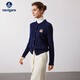 Navigare Italian dinghy full wool long-sleeved knitted cardigan warm sweater 2334094508 navy blue M