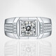 AVHEPT950 platinum diamond ring, cultivated diamonds, full diamond luxury men's ring, wedding gift, Chinese Valentine's Day couple's ring, platinum full diamond men's ring - 30 points diamond