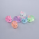 Office decoration mini ornaments luminous rabbit ornaments desktop glowing crystal animal doll play color luminous fat rabbit 10