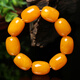 Fat Donglai's same original mineral beeswax amber bracelet, old beeswax men's original mineral chicken oil yellow bracelet, women's barrel beads, style 1 (men's barrel beads), bead size 20*2