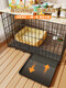 Dog Cage Small Dog Teddy Indoor Cat Cage with Toilet Medium Dog Corgi Bichon Home Large Pet Kennel Bold Gold-Exclusive Package L-Large with Toilet 71*51*61cm Suitable for 30Jin Jin equals 0.5kg Inner Pet