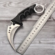 Claw Knife Open Edge CSGO Peripheral Claw Knife Thickened All Steel War Wolf Eagle Claw Knife Scimitar Disassembly Express Static Model Upgraded Three Eyes - Black (Open Edge) Scabbard + Rope + Whetstone