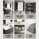 
Hengjie cream-air bathroom cabinet ceramic integrated basin multi-layer solid wood large capacity partition storage wash basin cabinet combination 6219 6219-B90 khaki gray (ordinary mirror cabinet)