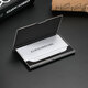 EHRENMANN anti-fingerprint titanium steel business card holder for men and women business fashion ultra-thin metal business card case business card case black