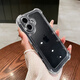 Yize Applicable to Apple 16 mobile phone case iPhone 16 promax thickened airbag Plus silicone lens full-pack anti-fall simple protective case new model [airbag anti-fall] transparent Apple 16