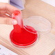 Deli Deli9863 Office -Druckplattform Schnelle Trockendruckplattform Tinte Rot Blau Runde transparente Druckplattform rot