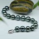 Fat Donglai same style Tahitian black pearl bracelet mother-of-pearl Nanyang seawater 925 silver men and women couple bracelet 12mm