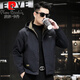 Pierre Cardin high-end casual fleece jacket for men 2025 spring and autumn new windproof soft shell jacket plus fleece middle-aged dad men's jacket black high-end fabric fleece lining 175/L 120-137Jin Jin equals 0.5 kg